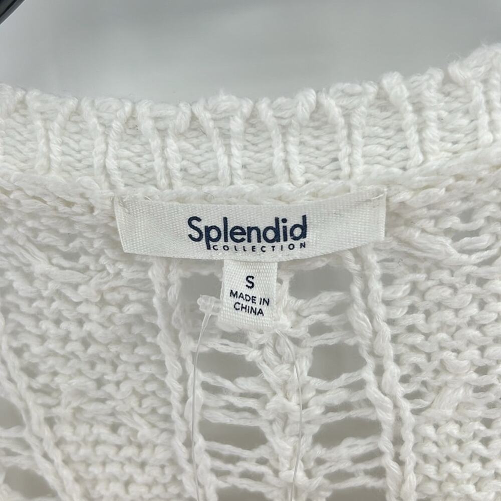 Splendid Collection Women's Short Sleeve Sweater - White - Small - New with tags - Picture 3 of 6